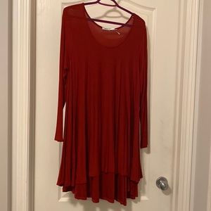 Burnt orange long sleeve top